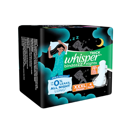 Whisper Bindazzz Nights Sanitary Pads XXXL